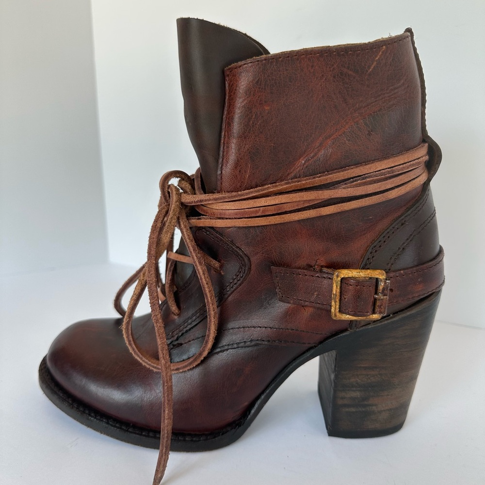 Freebird Booties “Billy” Ankle Boots Wine/Brown Women’s Size 8